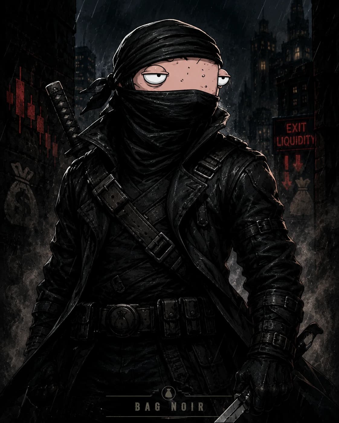BAG NOIR original parody character art