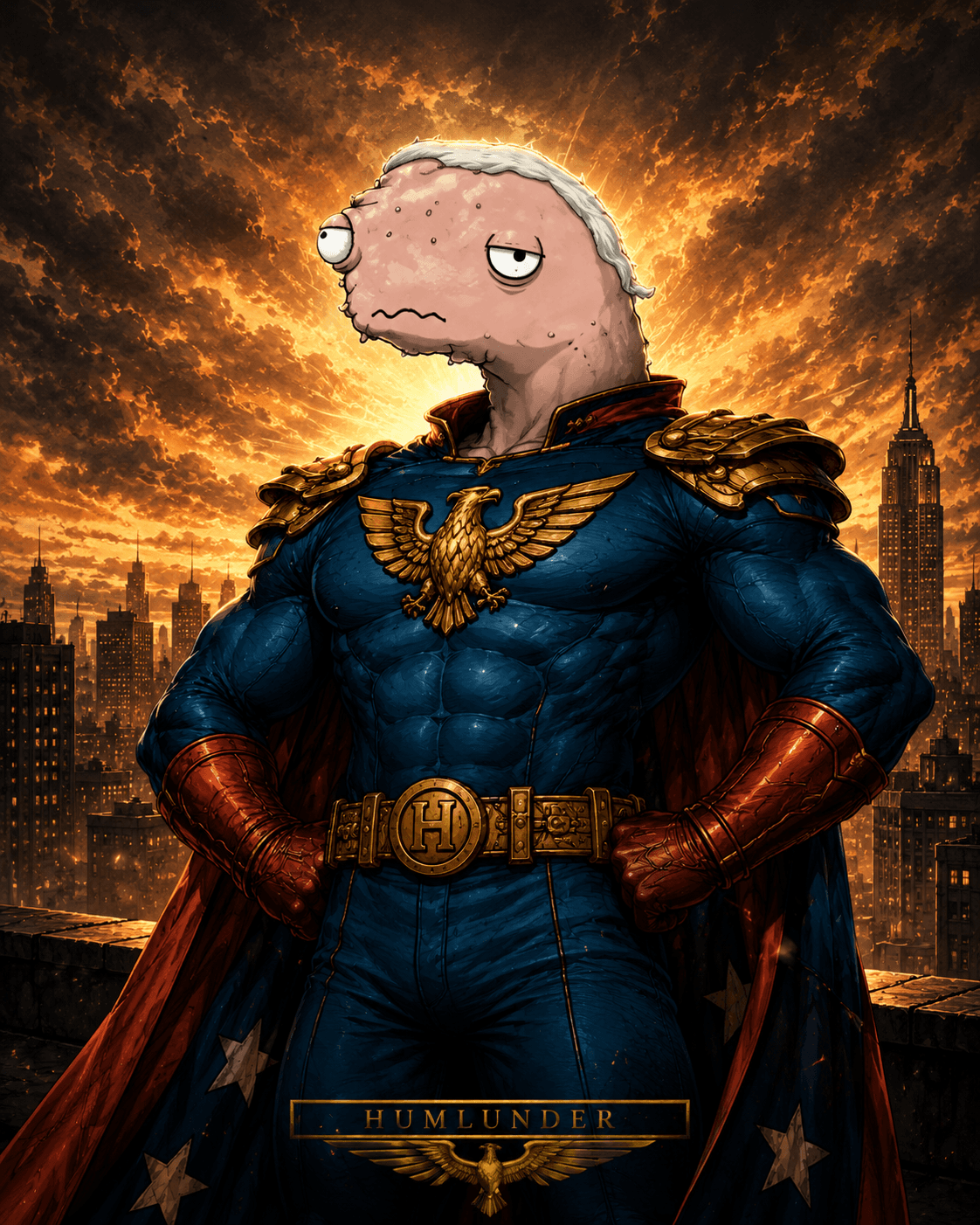 HUMLUNDER original parody character art