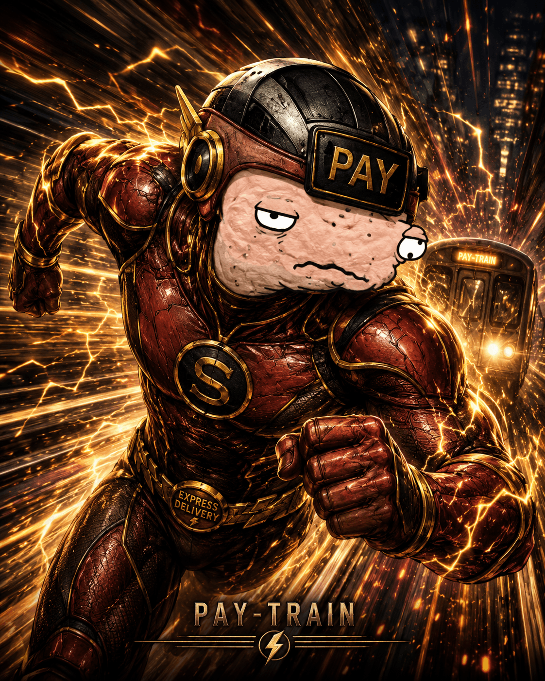 PAY-TRAIN original parody character art