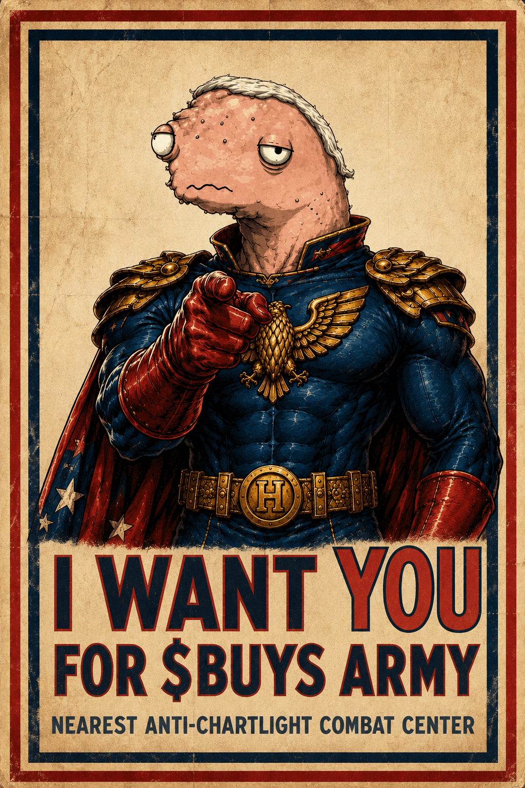 Humlunder recruitment poster in original THE BUYS parody art